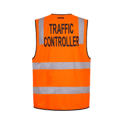 Portwest Traffic Controller Zip Vest D/N Reflective Tape Work Safety MZ105-KarWorkwear