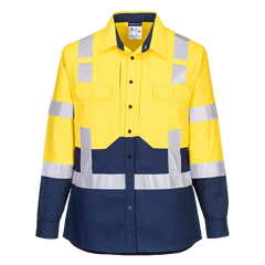 Portwest Ladies Hi-Vis Stretch Long Sleeve Shirt 2 Tone Reflective Safety LS502-KarWorkwear
