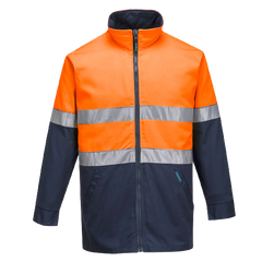Portwest Hume 100% Cotton Drill Jacket 2 Tone Reflective Work Safety MJ998-KarWorkwear