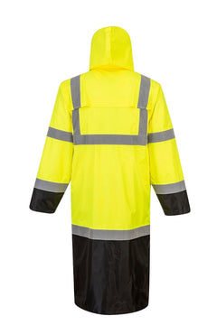 Hi-Vis Contrast Raincoat 48 - UH446, Yellow/Black, XXL