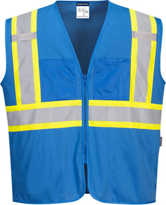 Iona Tampa Mesh Vest Work Safety Protective Clothing Vest Pocket Adjustable Strap