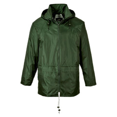 US440 Classic Waterproof Rain Jacket Wth Pack Away Hood & Sealed Seams, Black, Large