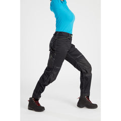 PW380 Women'S Work Pants - Stretch Fabric PW3 Workwear Utility Safety Pants with Knee Pad Pockets, Black 38