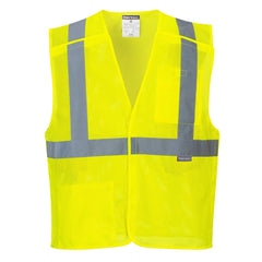Economy Mesh Break-Away Vest Visibility Reflective Safety Security Work Top ANSI 2, XXL