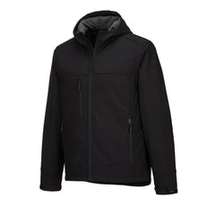KX362 Men'S Waterproof Softshell Jacket - KX3 Workwear Windproof Hooded Jacket Black, X-Large