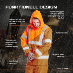 Waterproof Rain Jacket, Lightweight, Yellow, 4X-Large
