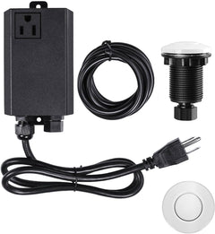 Garbage Disposal Air Switch Kit Sink Top Waste Disposal Long Stainless Steel Brushed Nickel On/Off Air Button Food and Waste Disposals Part by