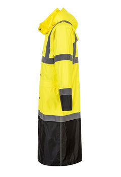 Hi-Vis Contrast Raincoat 48 - UH446, Yellow/Black, XXL