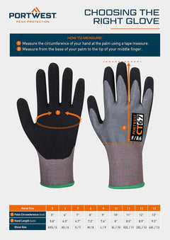 AP55 anti Impact Waterproof Safety Work Gloves - Cut Resistant and Impact Reducing Protective Work Gloves Grey/Black, Medium