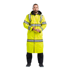 Hi-Vis Reversible Raincoat - UH447, Yellow/Black, XL