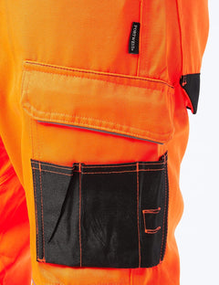 PW340 Hi Vis Work Trousers High Visibility Safety Pants with Durable Polycotton and Kneepad Pockets