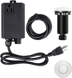 Garbage Disposal Air Switch Kit Sink Top Waste Disposal Long Stainless Steel Brushed Nickel On/Off Air Button Food and Waste Disposals Part by