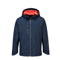 Portwest X3 Shell Jacket Breathable Water Resistant Black Hooded Jacket S600-KarWorkwear