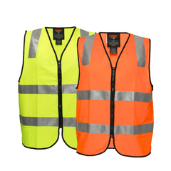 Portwest Fire Warden Zip Vest D/N 2 Tone Reflective Tape Work Safety MZ104-KarWorkwear