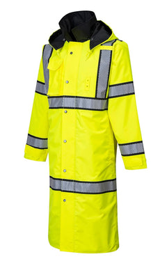 Hi-Vis Reversible Raincoat - UH447, Yellow/Black, XL
