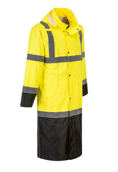 Hi-Vis Contrast Raincoat 48 - UH446, Yellow/Black, XXL
