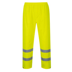 Hi-Vis Rain Trousers Viz Work Cargo Work Pants Reflective Waterproof Rain ANSI E, Yellow, Large