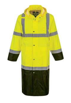 Hi-Vis Contrast Raincoat 48 - UH446, Yellow/Black, XXL