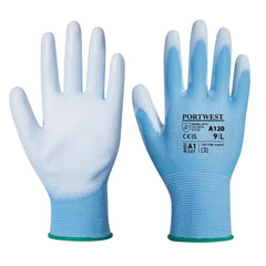 A120 Work Gloves PU Palm Dipped Abrasion and Tear Resistant Black, Large-KarWorkwear