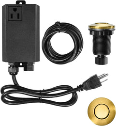 Garbage Disposal Air Switch Kit Sink Top Waste Disposal Long Stainless Steel Brushed Nickel On/Off Air Button Food and Waste Disposals Part by
