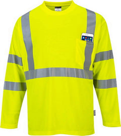 S191 Hi-Vis Long Sleeved T-Shirt-Orange-3Xl-KarWorkwear