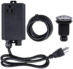 Garbage Disposal Air Switch Kit Sink Top Waste Disposal Long Stainless Steel Brushed Nickel On/Off Air Button Food and Waste Disposals Part by