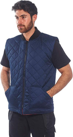 Hi-Vis Bodywarmer Viz Vest Top Work Wear Sleevless Gilet Safety Waistcoat ANSI 2, Yellow, Medium