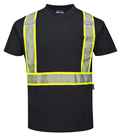S396 Iona Short Sleeve Safety Work T Shirt with Hivis Reflective Tape, XXL