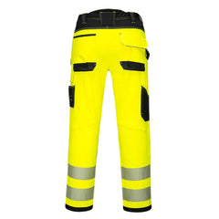 PW340 Men'S PW3 Hi Vis Safety Pants, Lightweight and Durable Workwear with Pockets and Knee Pads Yellow/Black, 40