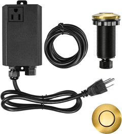 Garbage Disposal Air Switch Kit Sink Top Waste Disposal Long Stainless Steel Brushed Nickel On/Off Air Button Food and Waste Disposals Part by