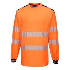T185 PW3 Hi-Vis Long Sleeve Safety T-Shirt Yellow/Black, X-Large-KarWorkwear