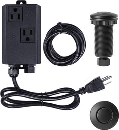 Garbage Disposal Air Switch Kit Sink Top Waste Disposal Long Stainless Steel Brushed Nickel On/Off Air Button Food and Waste Disposals Part by