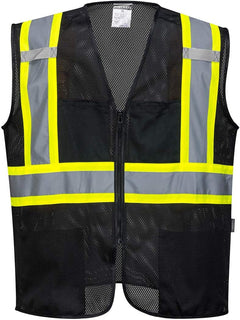 Iona Tampa Mesh Vest Work Safety Protective Clothing Vest Pocket Adjustable Strap