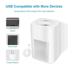 Air Purifiers for Allergies and Asthma,Ailkin  Air Cleaner for Home,Bedroom,Dust,Pets,Indoor,Office,Small Room,Mini Portable Desktop Air Purifier for Smoke Odor