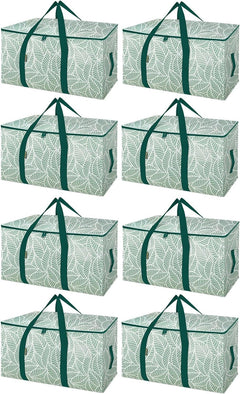 8-Pack Oversized Moving Bags with Reinforced Handles, Heavy-Duty Storage Tote for Clothes, Moving Supplies (Black, 8-Pack)