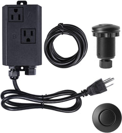 Garbage Disposal Air Switch Kit Sink Top Waste Disposal Long Stainless Steel Brushed Nickel On/Off Air Button Food and Waste Disposals Part by