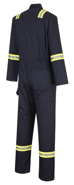 F128 Iona Xtra Reflective Coverall Navy, Small