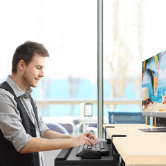 Keyboard Tray under Desk Slide Out,Keyboard Drawer Clamp on Keyboard Tray with Wrist Rest Keyboard Holder for Home Office School 26" (30" Including Clamps) X 10" Dark Gray