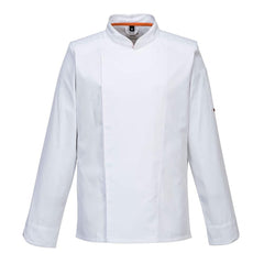 Mens Pro Air-Mesh Long-Sleeved Chef Jacket (XL) (White)
