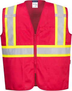 Iona Tampa Mesh Vest Work Safety Protective Clothing Vest Pocket Adjustable Strap