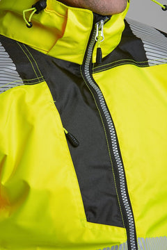 PW3 Hi-Vis Winter Jacket Work Safety Protective Reflective Waterproof Coat ANSI 3, Medium