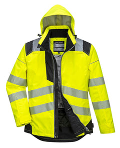 PW3 Hi-Vis Winter Jacket Work Safety Protective Reflective Waterproof Coat ANSI 3, Medium
