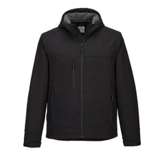 KX362 Men'S Waterproof Softshell Jacket - KX3 Workwear Windproof Hooded Jacket Black, X-Large